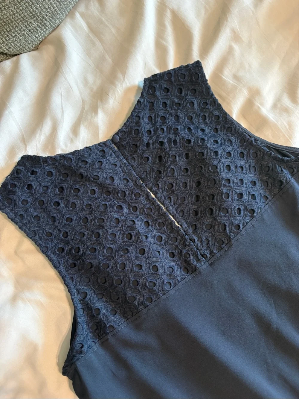 Banana Republic Black Eyelet Romper Sleeveless Size 8
